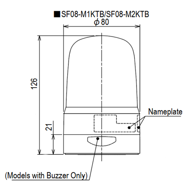 Multifunctioneel-LED-baken-led-multifunctie-baken-ip66-diam-80mm-100-240v-ac-aansluitklembuzzergeel-tt